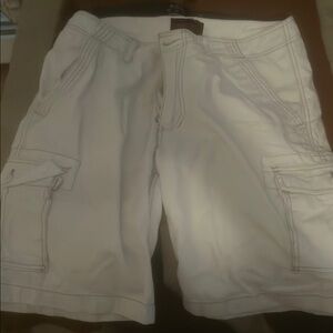 Men's White Cargo Shorts